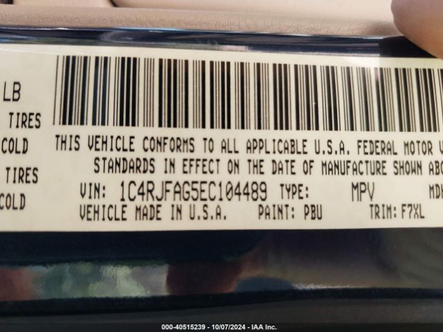 1C4RJFAG5EC104489 Jeep Grand Cherokee Laredo