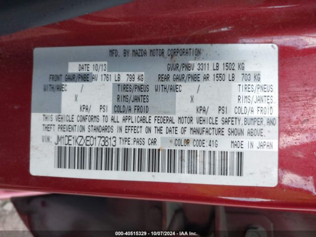 JM1DE1KZXE0173813 Mazda Mazda2 Sport