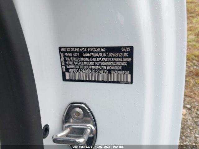 WP0CA2A98KS129419 Porsche 911 CARRERA