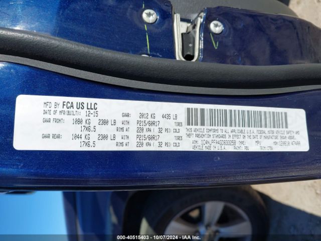 1C4NJPFA4GD633258 Jeep Patriot Latitude