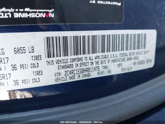 2C4RC1EG8HR811475 Chrysler Pacifica Touring-l Plus