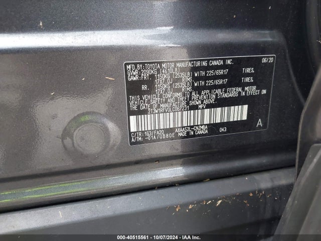 Toyota Rav4 Xle 2020 2T3W1RFV0LC067231 Image 9