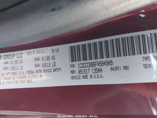 1C3CCCBB6FN584909 Chrysler 200 S