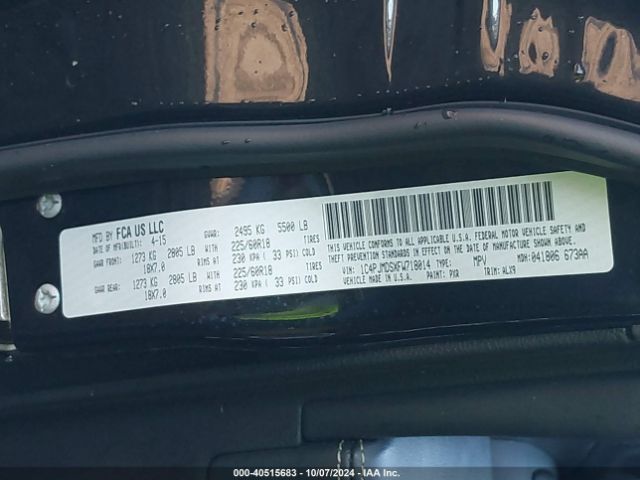 1C4PJMDSXFW718014 Jeep Cherokee Limited