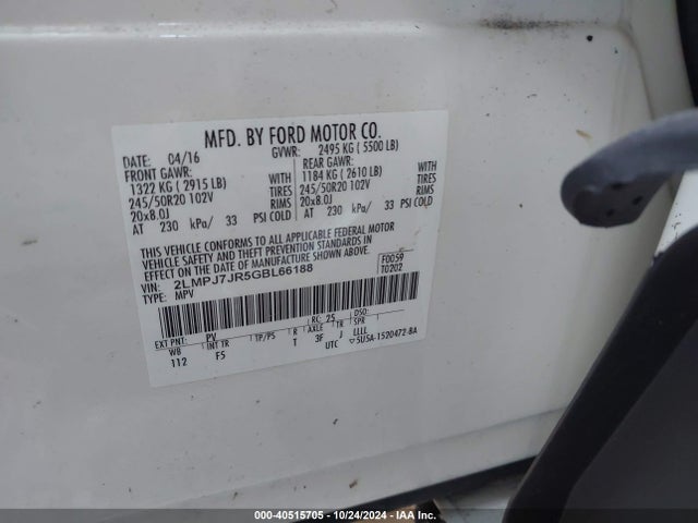 2LMPJ7JR5GBL66188 Lincoln Mkx Black Label