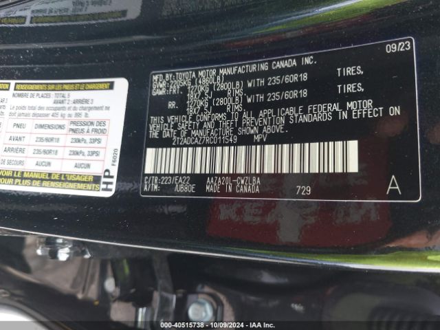 2T2ADCAZ7RC011549 Lexus NX 250