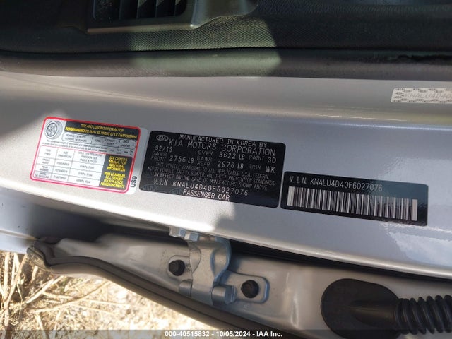 KIA K900 Premium 2015 KNALU4D40F6027076 Image 9