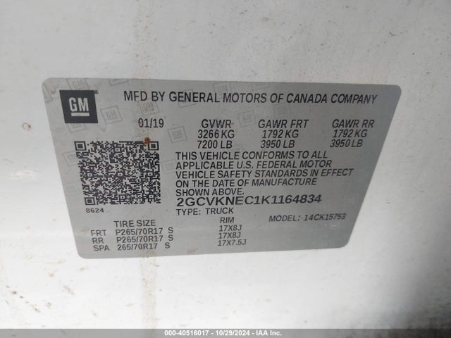 Chevrolet Silverado 1500 Ld Wt 2019 2GCVKNEC1K1164834 Image 9