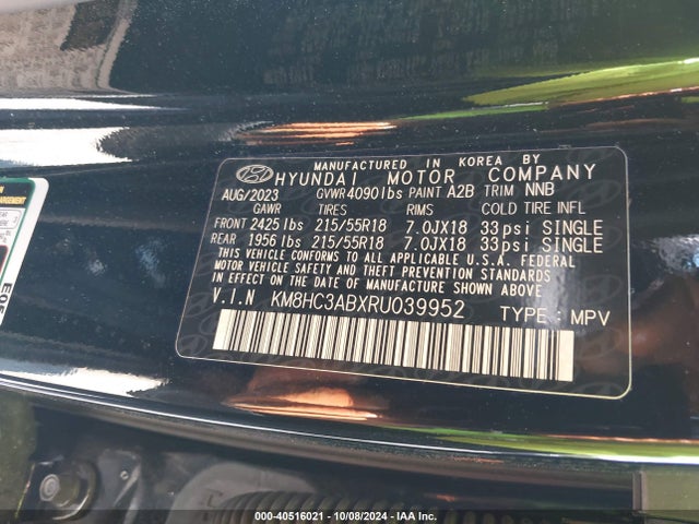 Hyundai Kona Sel 2024 KM8HC3ABXRU039952 Image 9