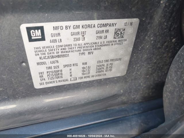 KL4CJESB4HB098031 Buick Encore Preferred