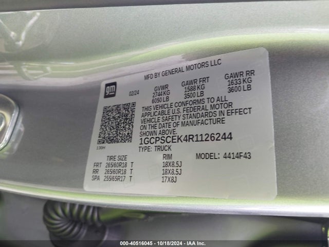 1GCPSCEK4R1126244 Chevrolet Colorado 2wd Lt