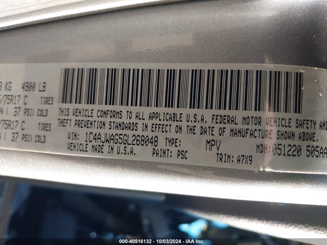 1C4AJWAG5GL268048 Jeep Wrangler Willys Wheeler