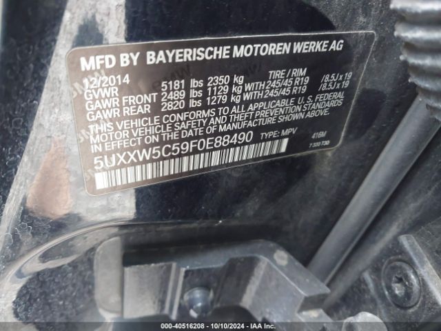 5UXXW5C59F0E88490 BMW X4 Xdrive35i