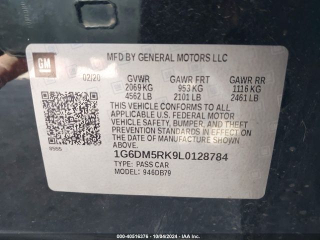 1G6DM5RK9L0128784 Cadillac CT5 LUXURY