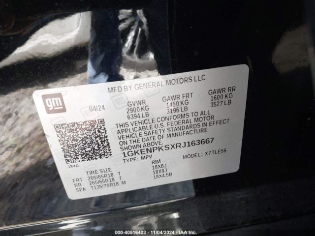 1GKENPKSXRJ163667 GMC Acadia Awd At4