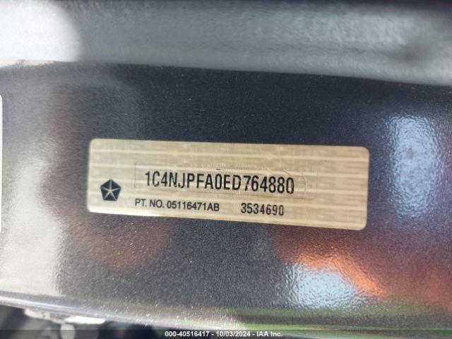 1C4NJPFA0ED764880 Jeep Patriot High Altitude