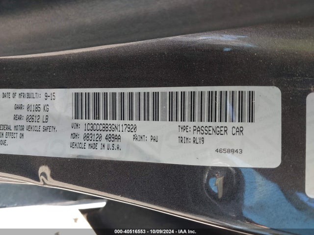 Chrysler 200 S 2016 1C3CCCBB3GN117920 Image 9