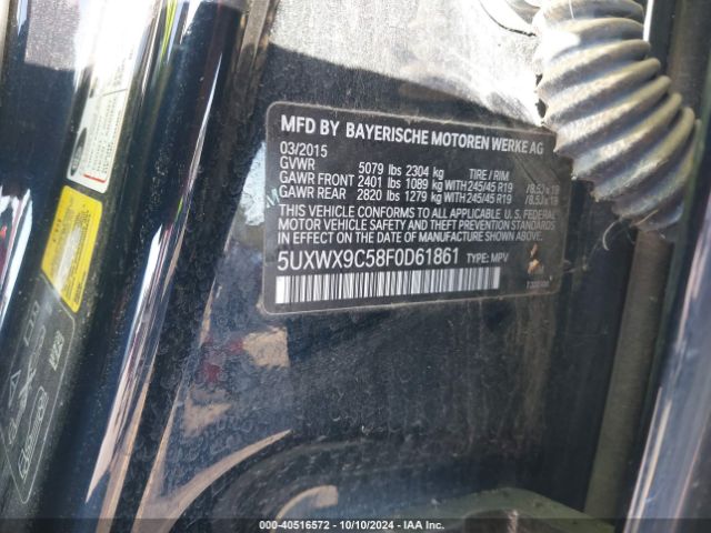 5UXWX9C58F0D61861 BMW X3 Xdrive28i
