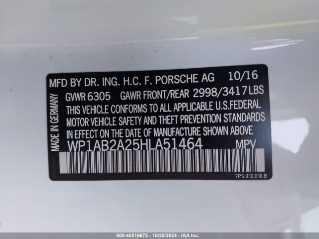 2017 PORSCHE CAYENNE WP1AB2A25HLA51464 Photo 8