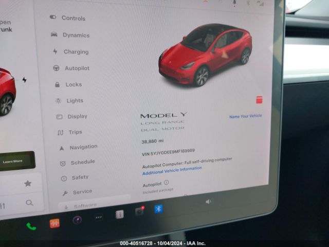 5YJYGDEE9MF189989 Tesla Model Y Long Range Dual Motor All-wheel Drive