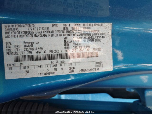 1FADP3N29EL423146 Ford Focus Titanium