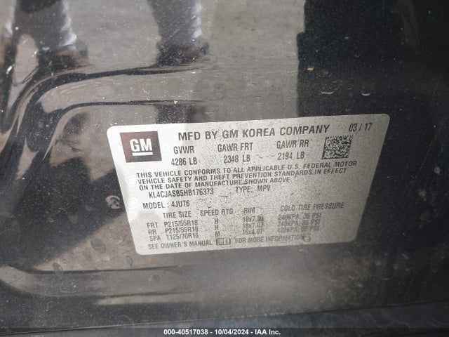 Buick Encore Preferred 2017 KL4CJASB5HB176373 Image 9