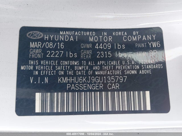 Hyundai Genesis 3.8 Ultimate 2016 KMHHU6KJ9GU135797 Image 9