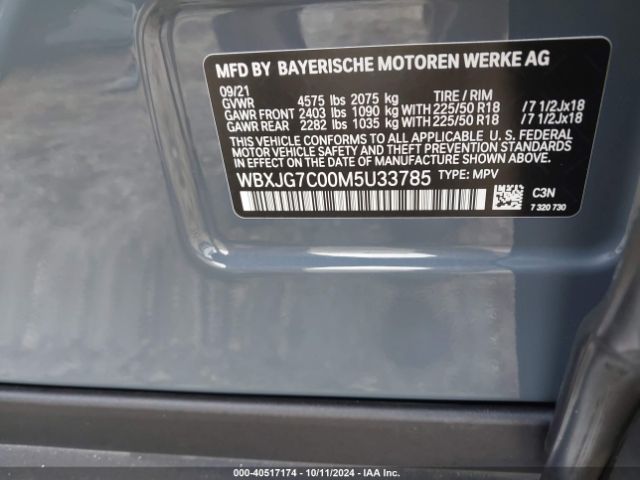 WBXJG7C00M5U33785 BMW X1 Sdrive28i