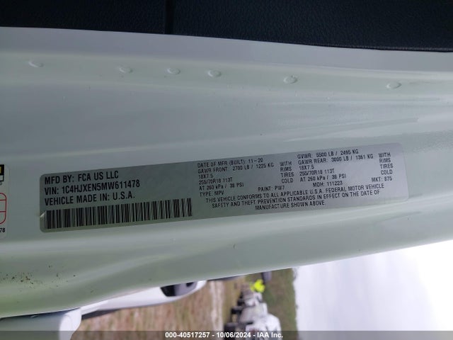 1C4HJXEN5MW611478 Jeep Wrangler Unlimited Sahara 4x4