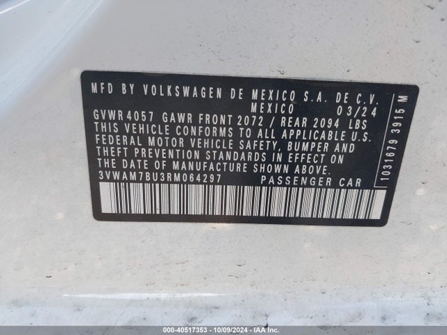 3VWAM7BU3RM064297 Volkswagen Jetta 1.5t Sport