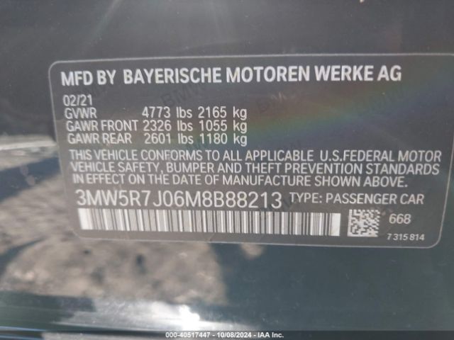 3MW5R7J06M8B88213 BMW 330i Xdrive
