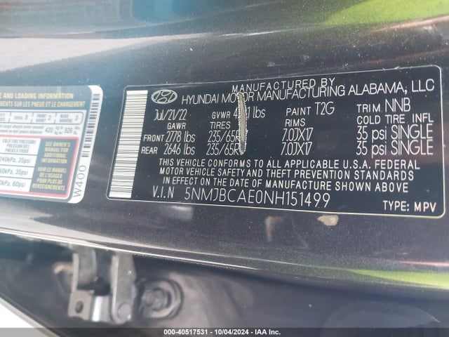 Hyundai TUCSON SEL 2022 5NMJBCAE0NH151499 Image 9