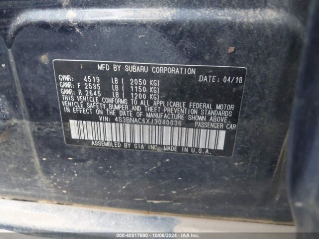 4S3BNAC6XJ3040036 Subaru Legacy 2.5i Premium