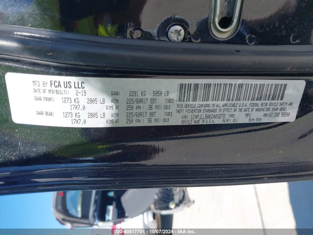 1C4PJLLB0KD403272 Jeep Cherokee Latitude Plus Fwd