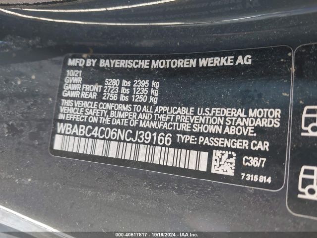 WBABC4C06NCJ39166 BMW M850i Xdrive