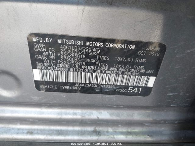 JA4AZ3A33LZ018393 Mitsubishi Outlander Es 2.4