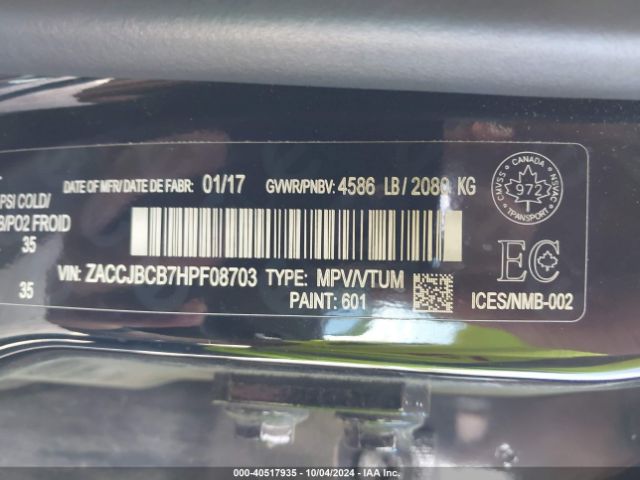 ZACCJBCB7HPF08703 Jeep Renegade Trailhawk