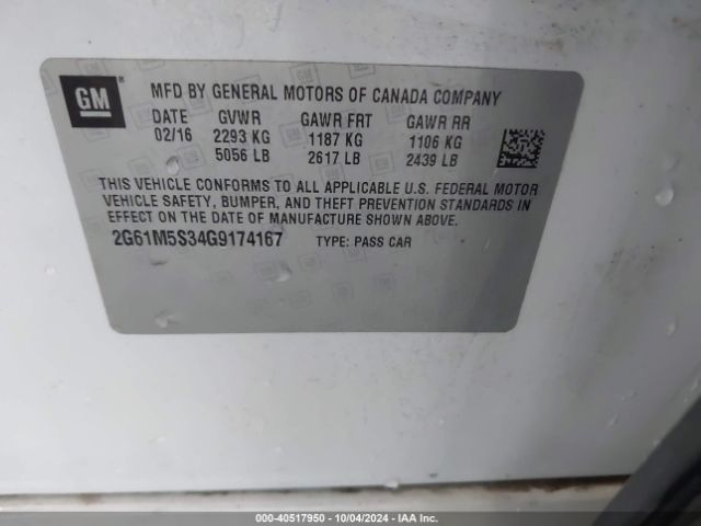 2G61M5S34G9174167 Cadillac Xts Luxury Collection