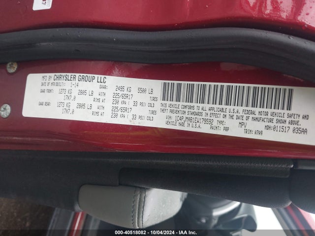 1C4PJMAB1EW179592 Jeep Cherokee Sport