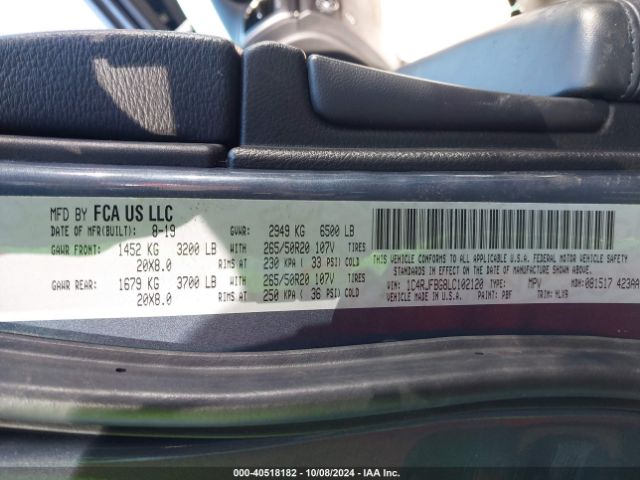 2020 JEEP GRAND CHEROKEE 1C4RJFBG8LC102120 Photo 8