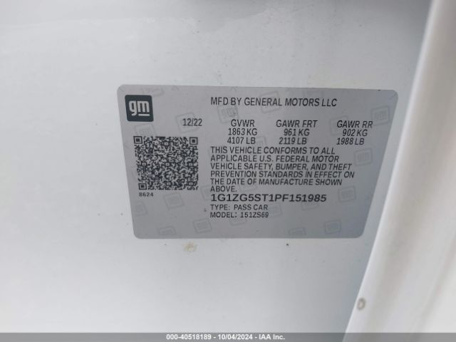 1G1ZG5ST1PF151985 Chevrolet Malibu Fwd Rs