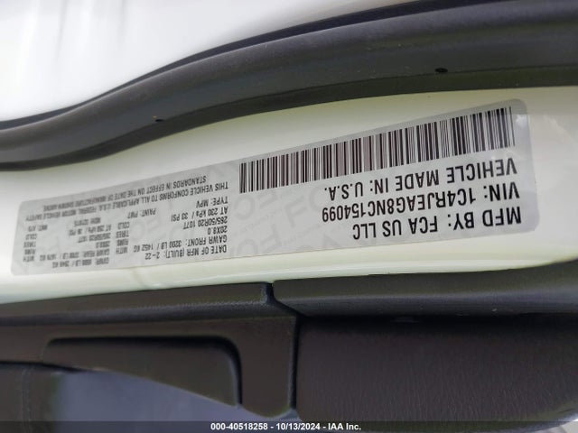 1C4RJEAG8NC154099 Jeep Grand Cherokee Wk Laredo X 4x2