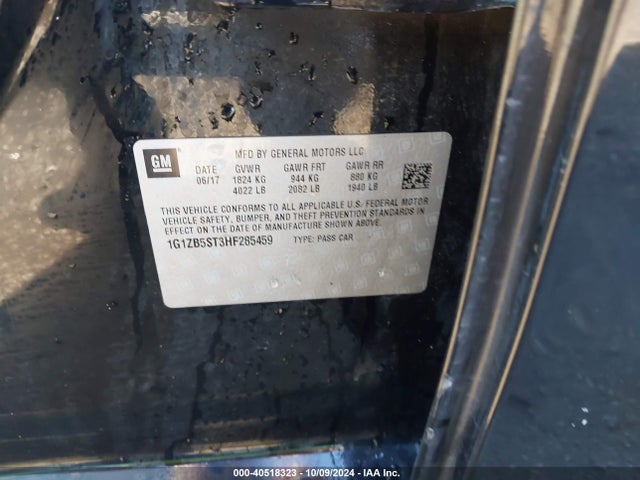 Chevrolet MALIBU LS 2017 1G1ZB5ST3HF285459 Image 9