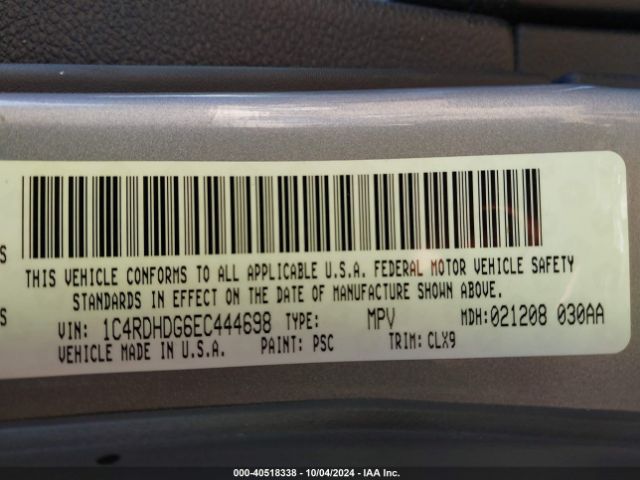 1C4RDHDG6EC444698 Dodge DURANGO LIMITED