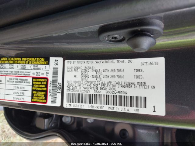 5TFCZ5AN8LX235025 Toyota Tacoma Trd Off-road
