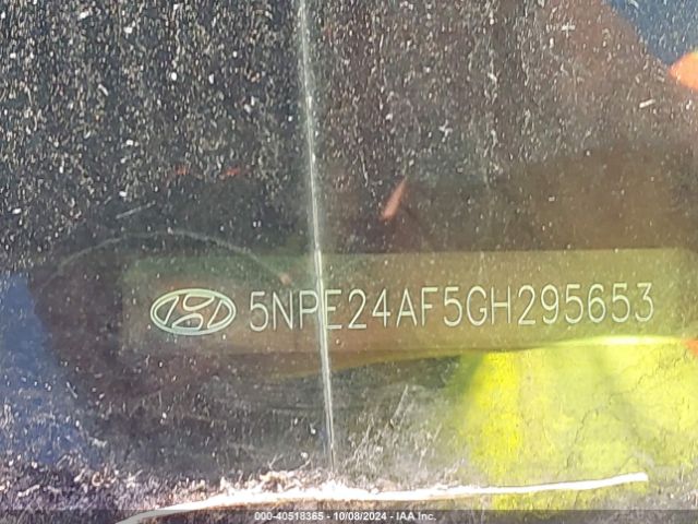 5NPE24AF5GH295653 Hyundai SONATA SE