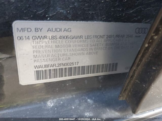 WAUBFAFL2FN002517 Audi A4 2.0t Premium