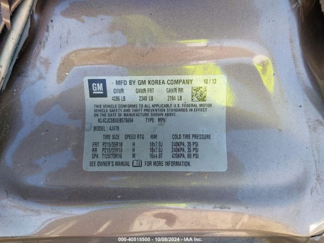 KL4CJCSBXEB576694 Buick Encore Leather