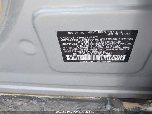 JF2SJADC9EH527562 Subaru Forester 2.5i Premium