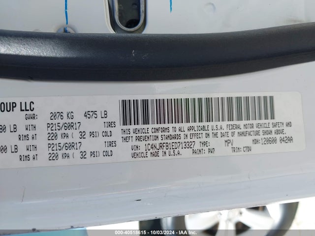 1C4NJRFB1ED713327 Jeep Patriot Latitude